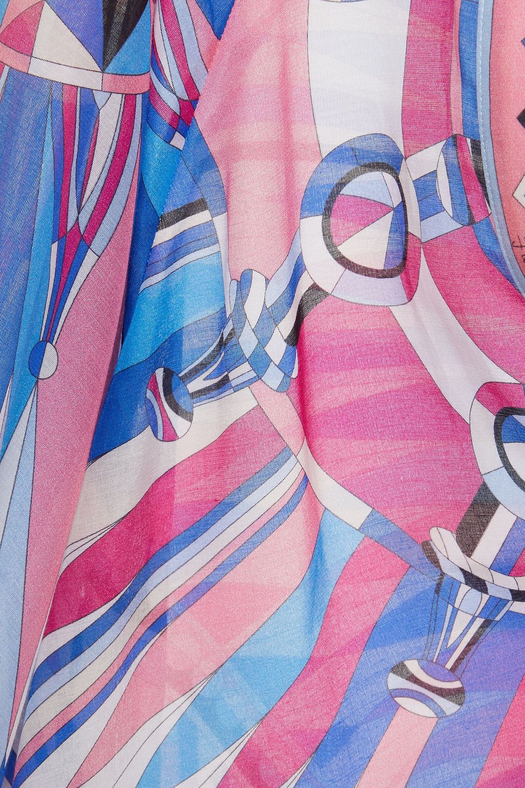 PUCCI Printed cotton and silk-blend top