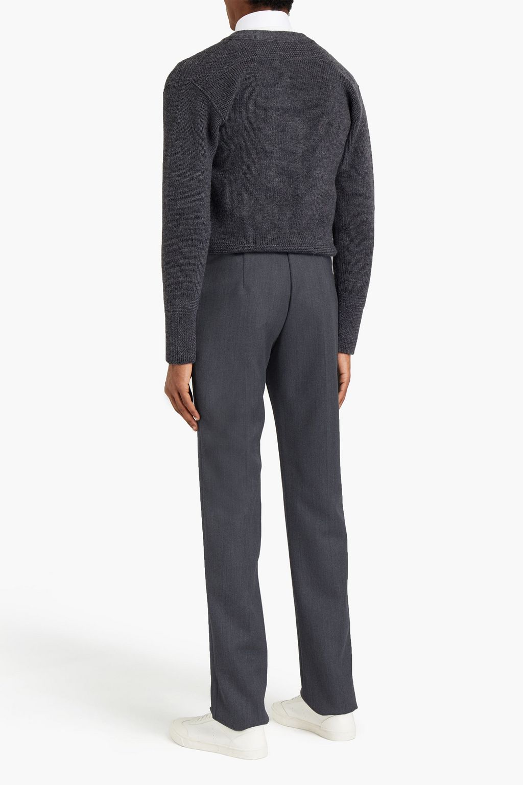 MAISON MARGIELA Tapered mélange wool-twill pants