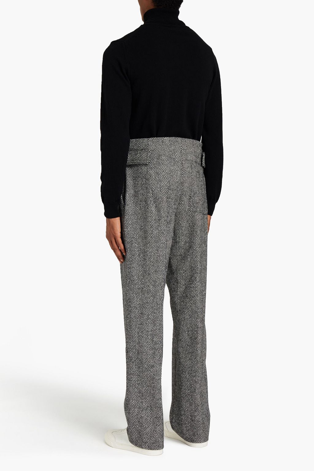 MAISON MARGIELA Tapered herringbone wool pants