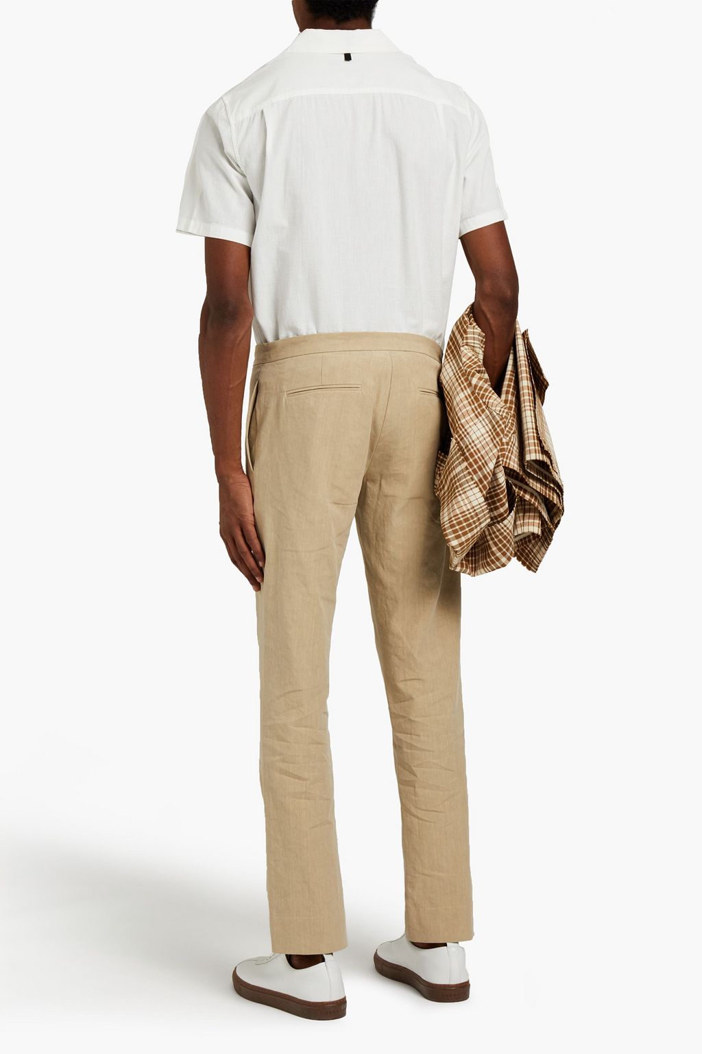 MAISON MARGIELA Tapered linen and cotton-blend pants