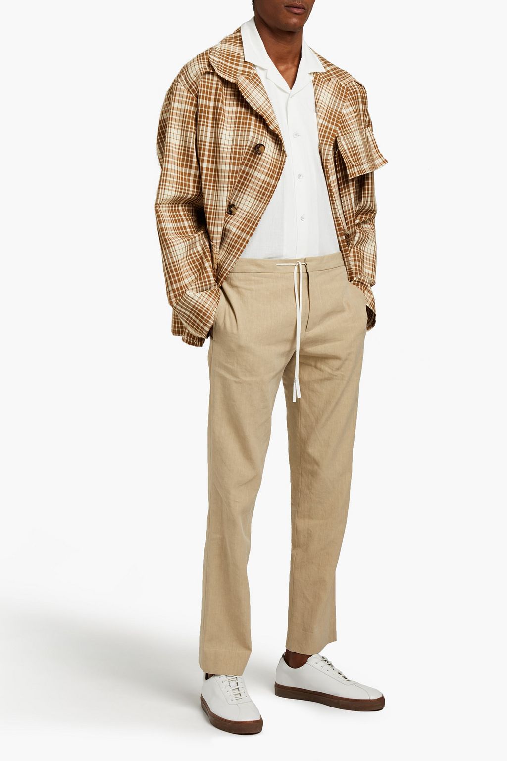 MAISON MARGIELA Tapered linen and cotton-blend pants