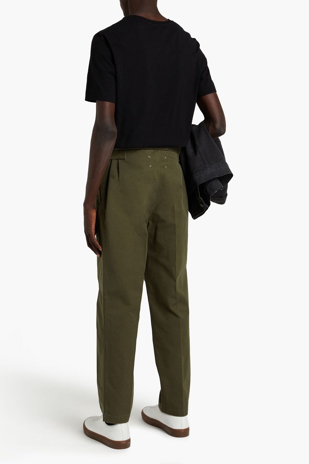 MAISON MARGIELA Tapered pleated cotton-twill pants