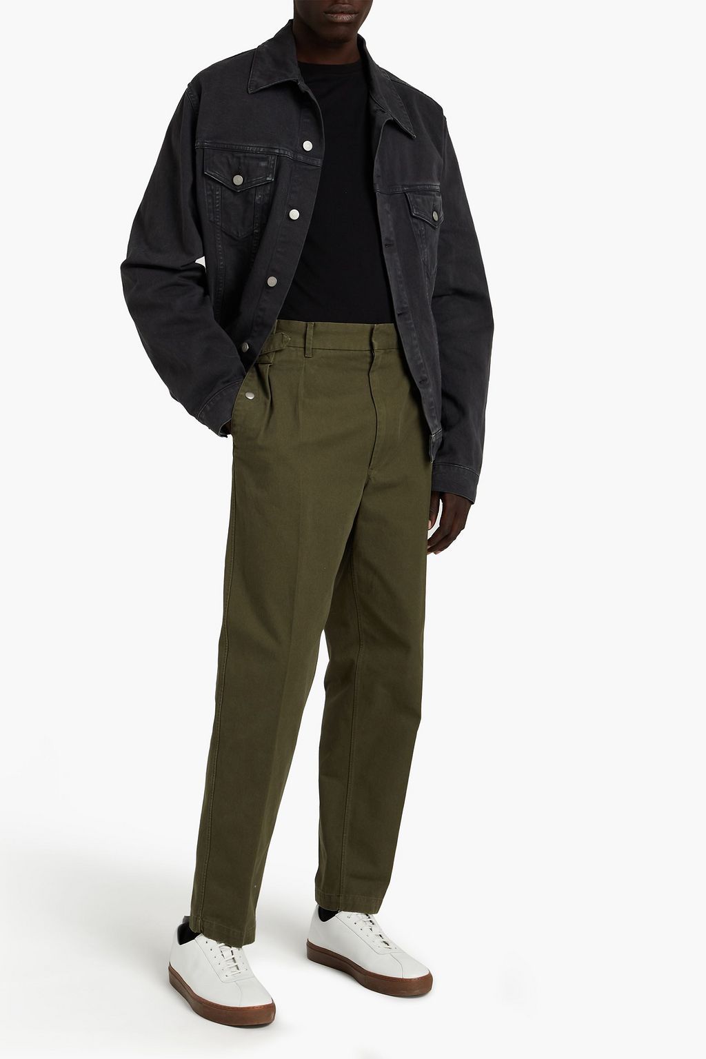 MAISON MARGIELA Tapered pleated cotton-twill pants
