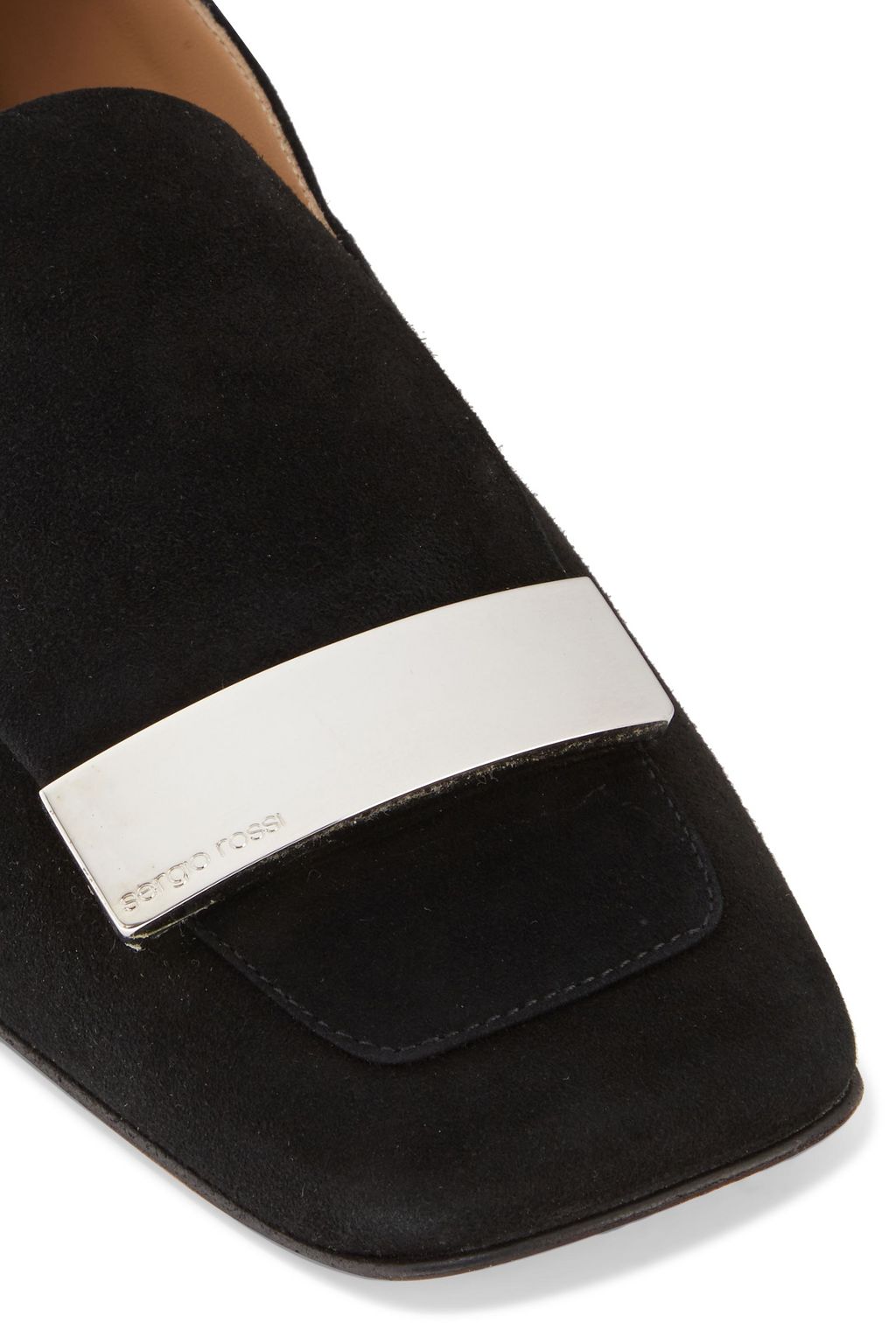 SERGIO ROSSI sr1 embellished suede flats