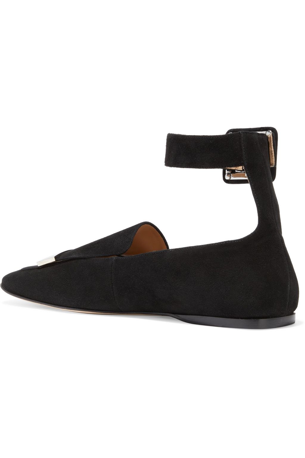 SERGIO ROSSI sr1 embellished suede flats