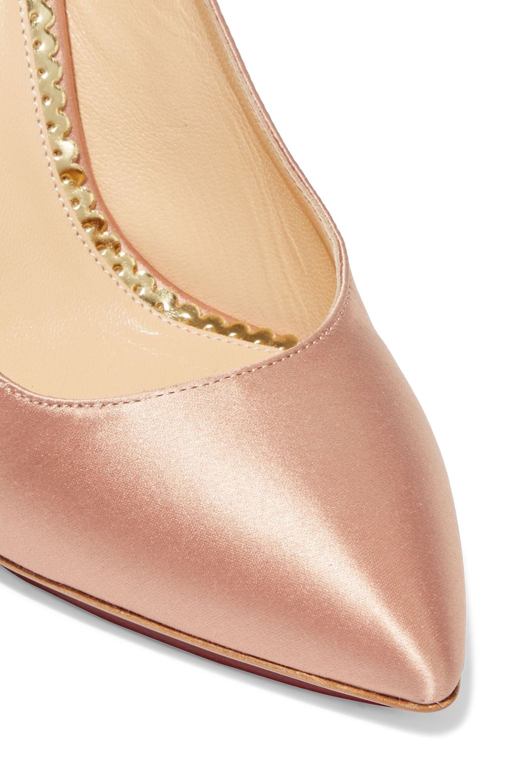 CHARLOTTE OLYMPIA Blake pleated satin pumps