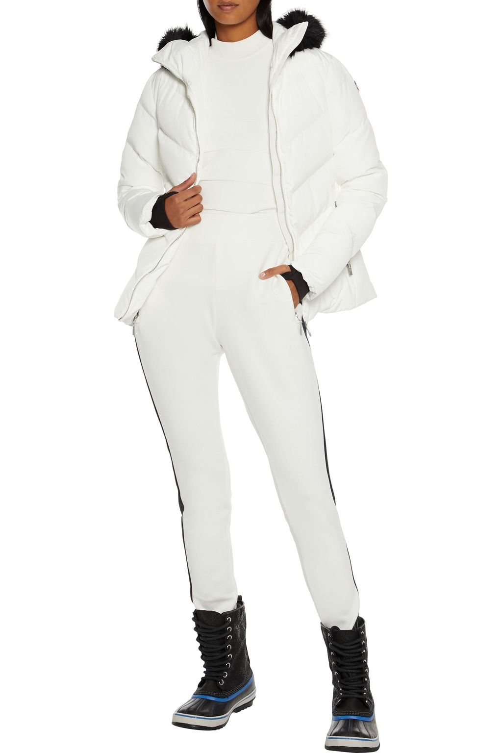 FUSALP Davai II faux fur-trimmed quilted hooded ski jacket
