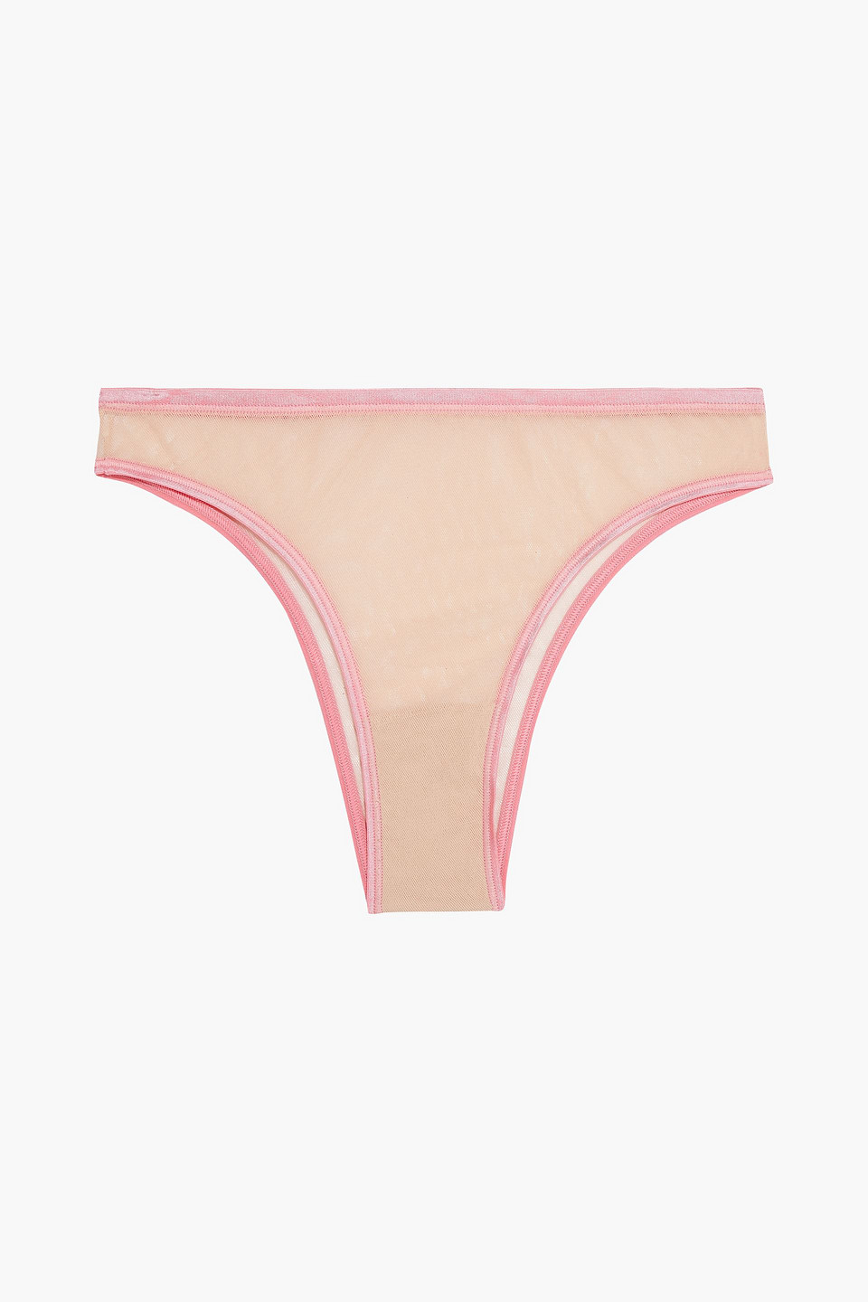 Cosabella Soire Confidence Stretch-mesh Low-rise Thong In Neutrals