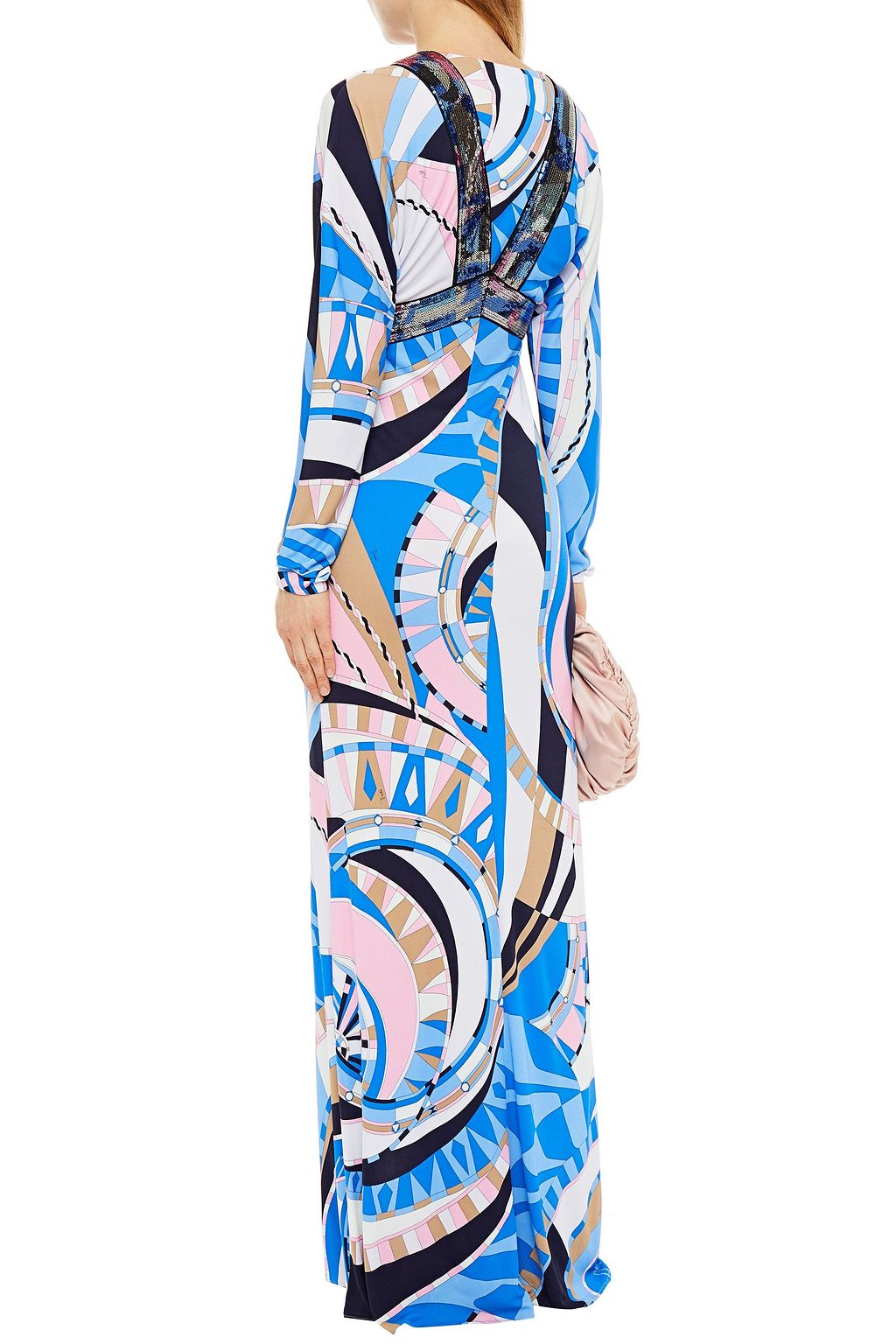 PUCCI Embellished printed jersey maxi dress