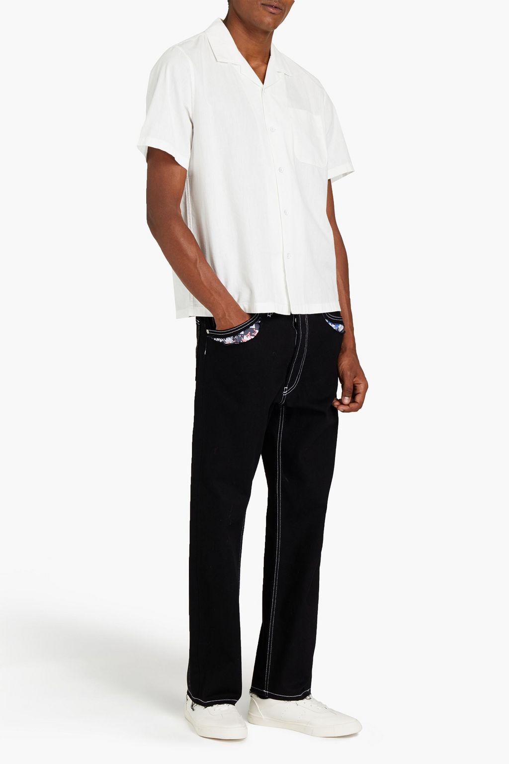 MAISON MARGIELA Cutout printed denim jeans