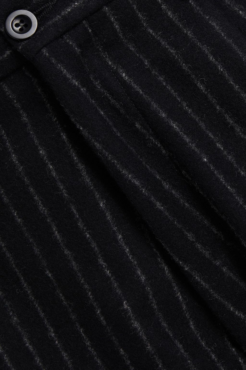 MAISON MARGIELA Pinstriped wool felt-paneled denim pants