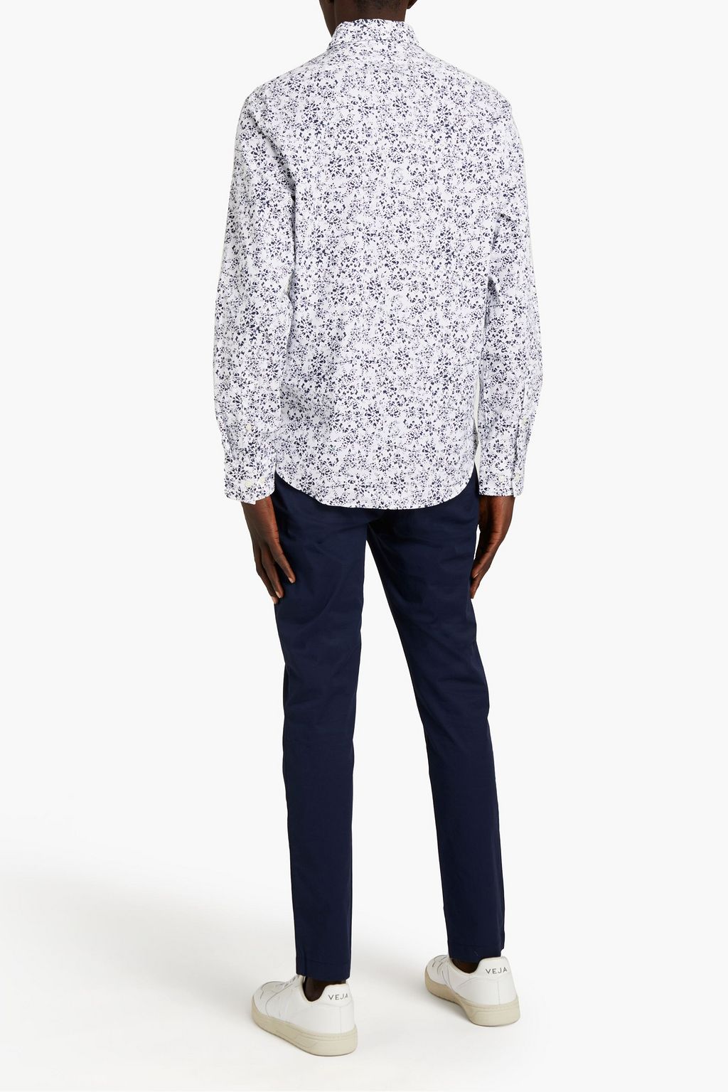 MICHAEL KORS Printed cotton-blend poplin shirt