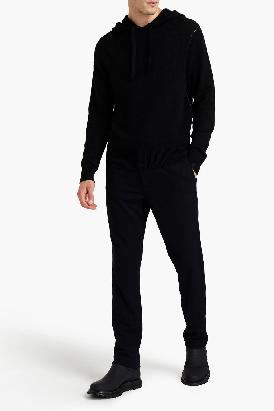 Rag & Bone Man Slim-fit Brushed Wool-felt Trousers In Black