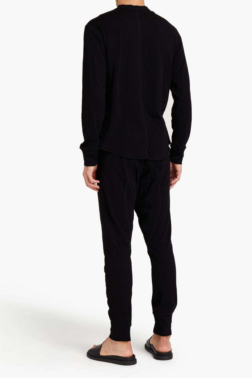 RAG & BONE Tapered canvas-trimmed cotton-jersey track pants