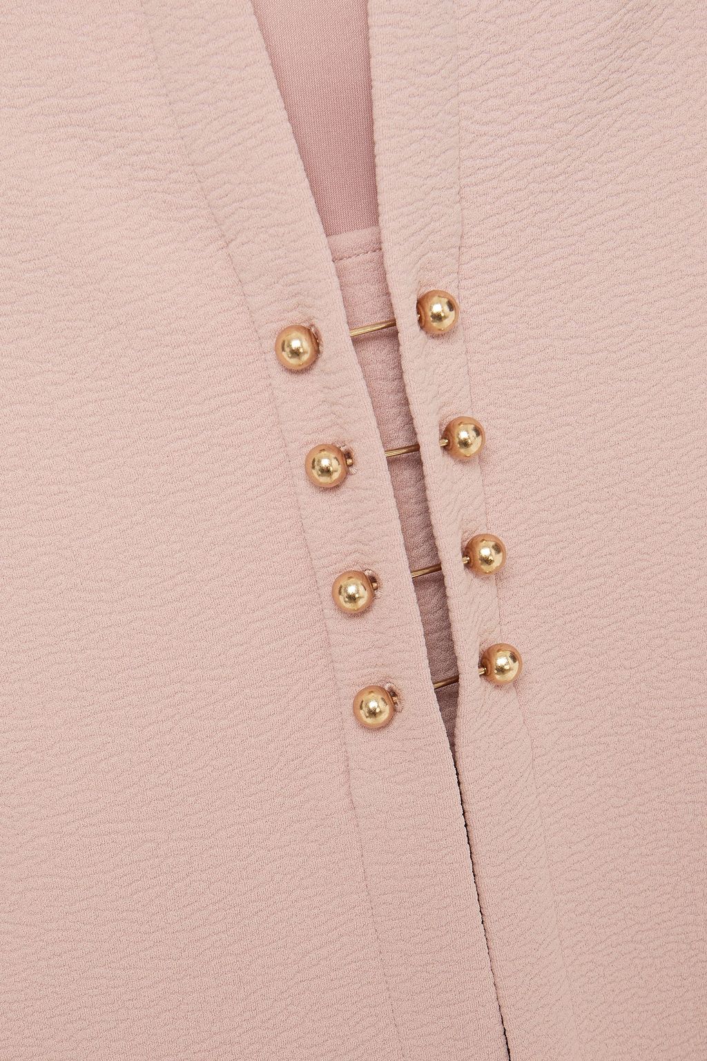 NICHOLAS Barbell-embellished crepe top