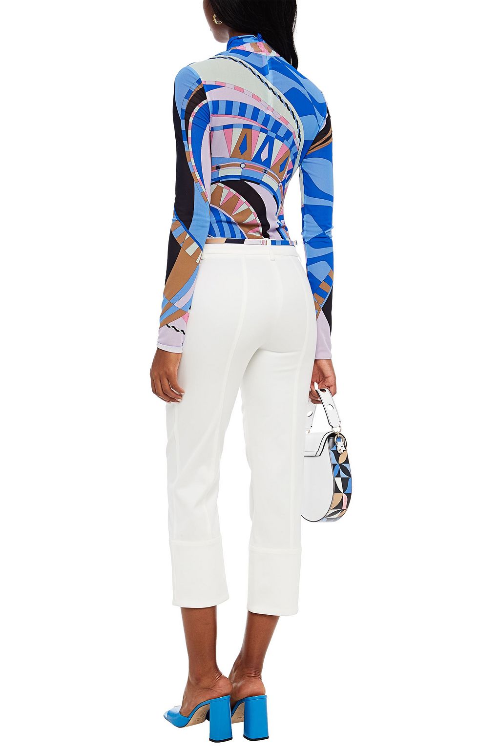 PUCCI Cropped cotton-blend twill slim-leg pants