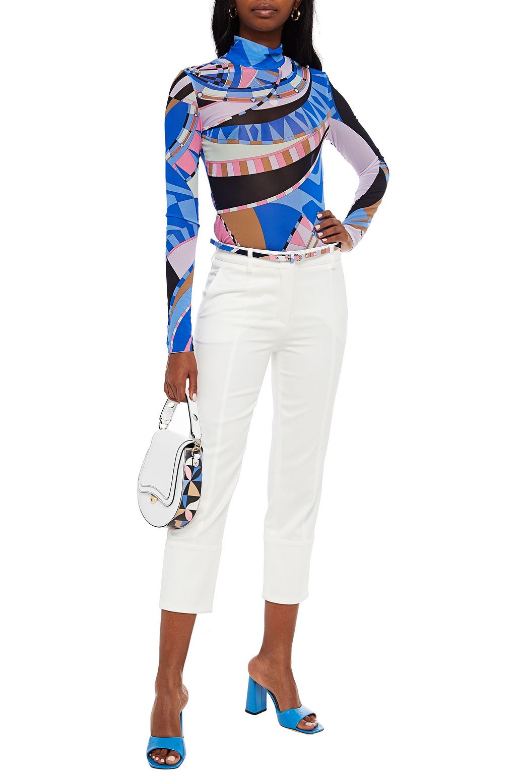 PUCCI Cropped cotton-blend twill slim-leg pants