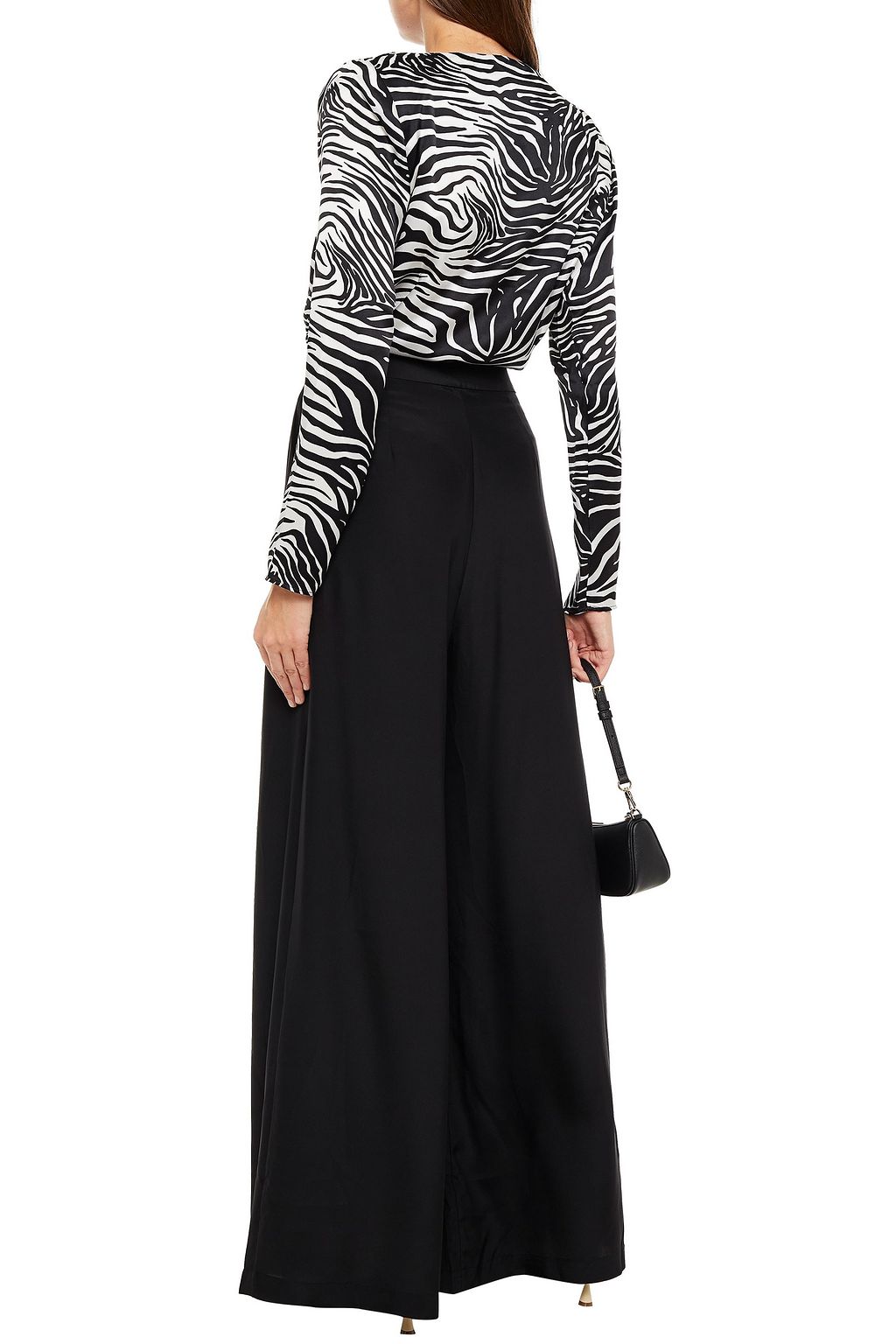 GAUGE81 Yamagata zebra-print silk-satin blouse