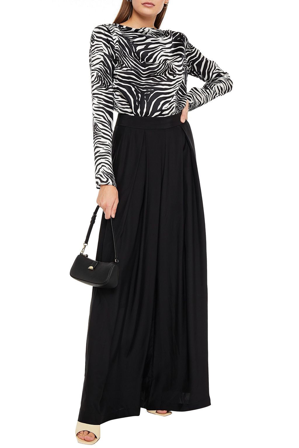GAUGE81 Yamagata zebra-print silk-satin blouse