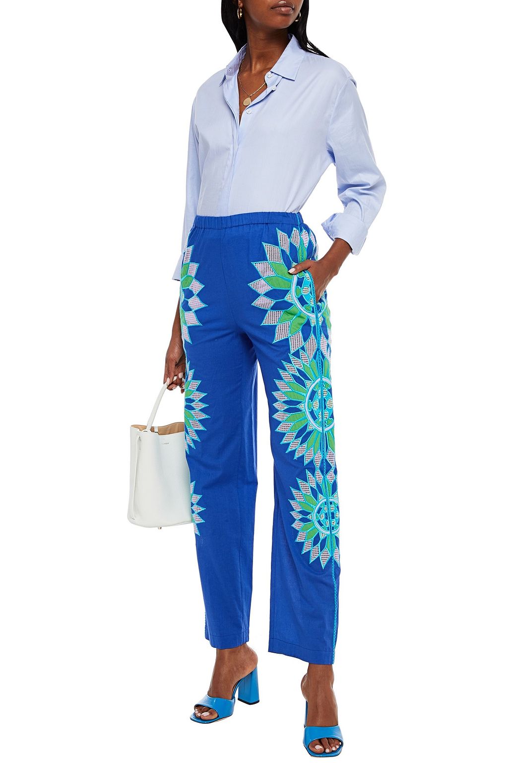 PUCCI Embroidered woven straight-leg pants