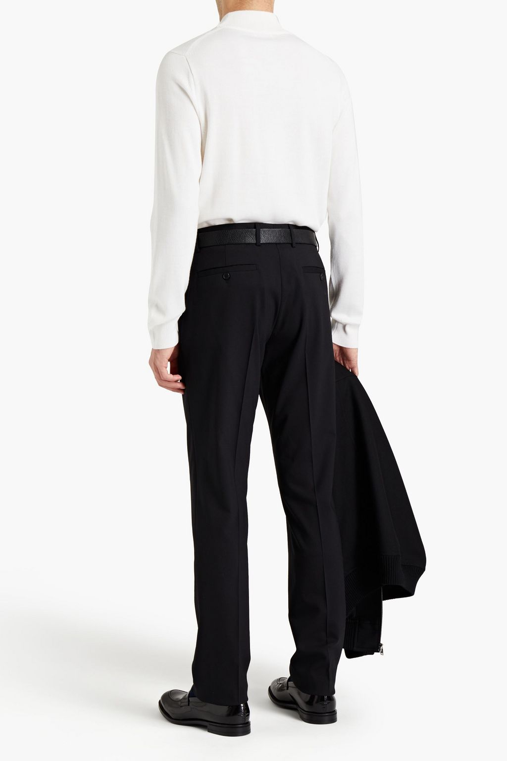 MICHAEL KORS Slim-fit grain de poudre wool-blend pants