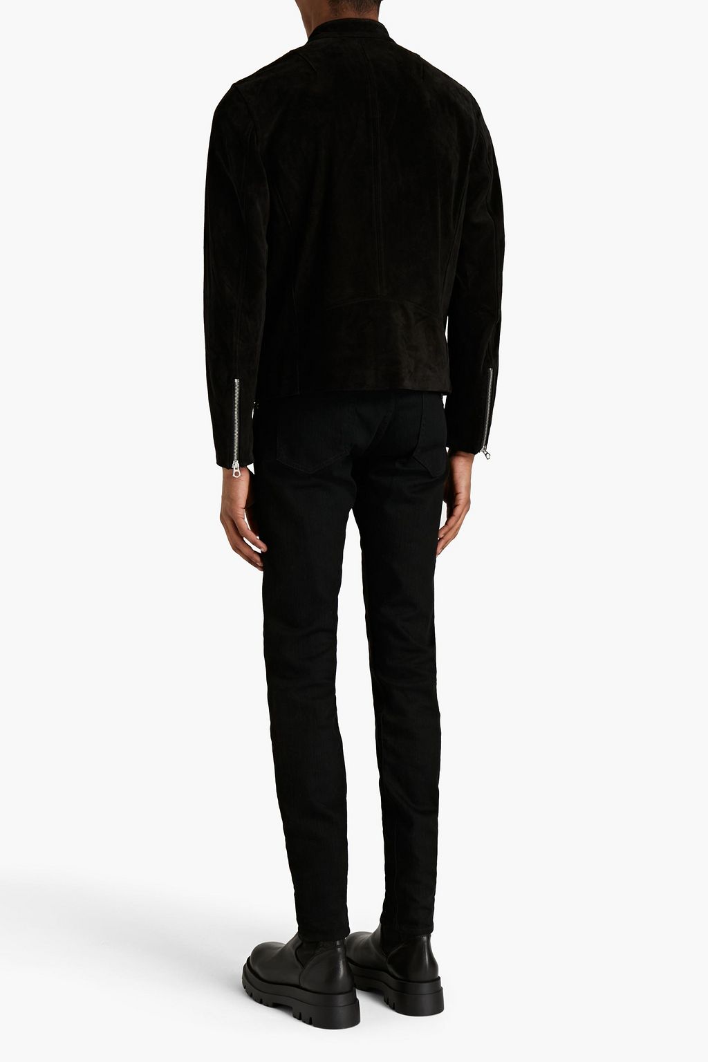 RAG & BONE Zip-detailed suede jacket