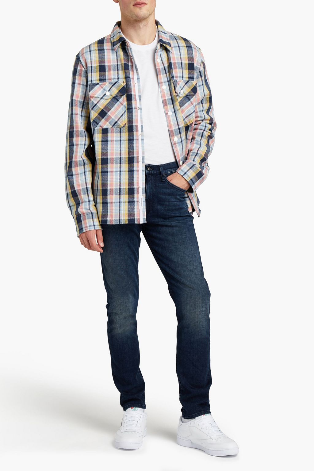 RAG & BONE Skinny-fit faded denim jeans