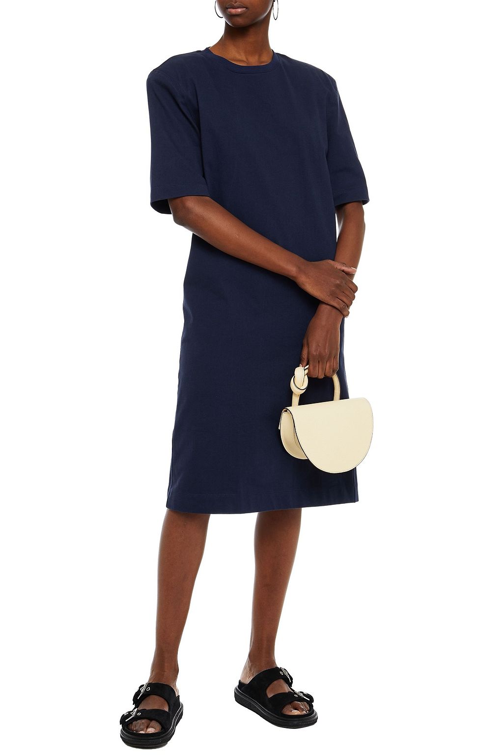 TIBI Cotton-ponte midi dress