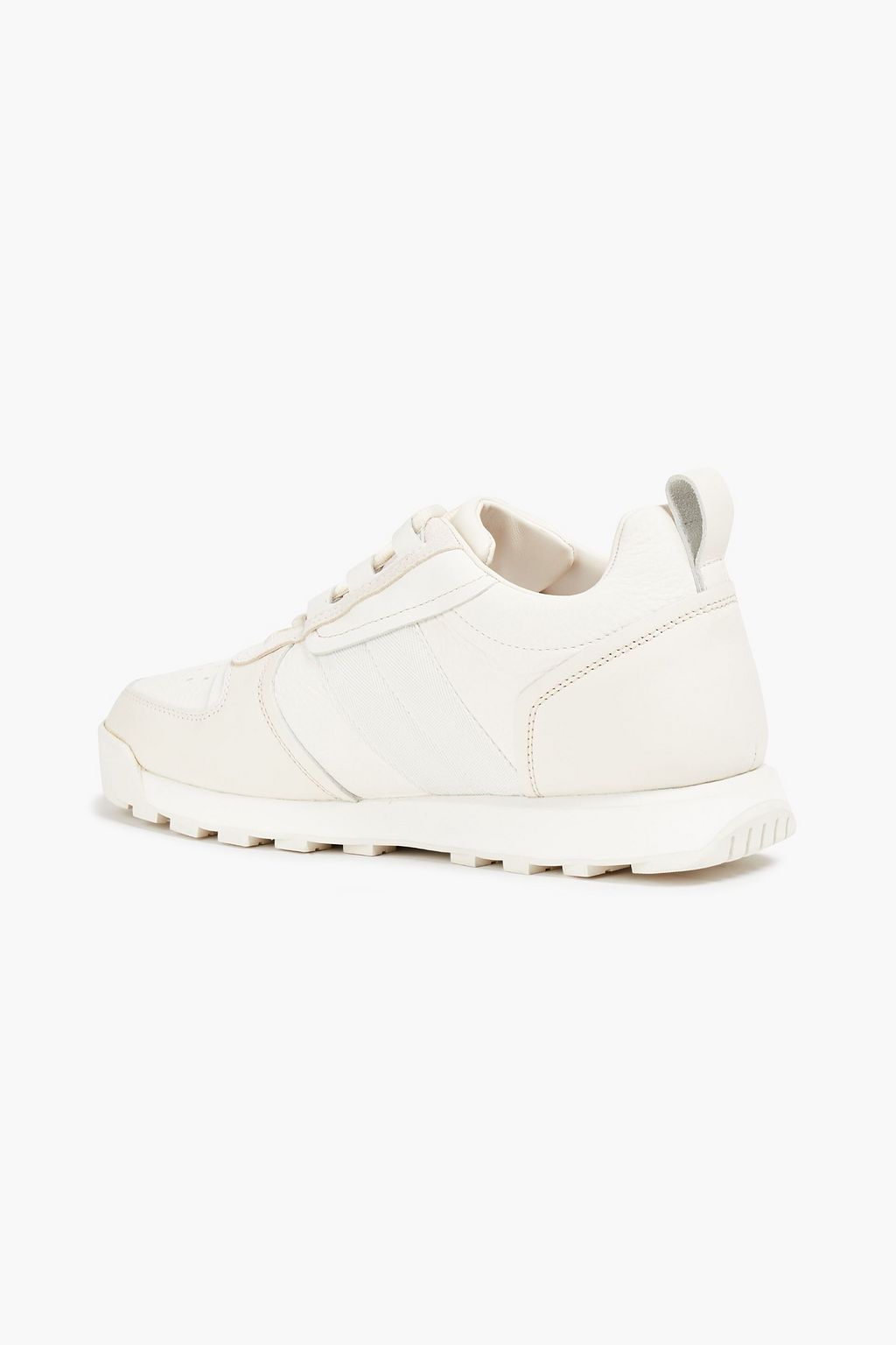 RAG & BONE Grosgrain-trimmed nubuck and leather sneakers
