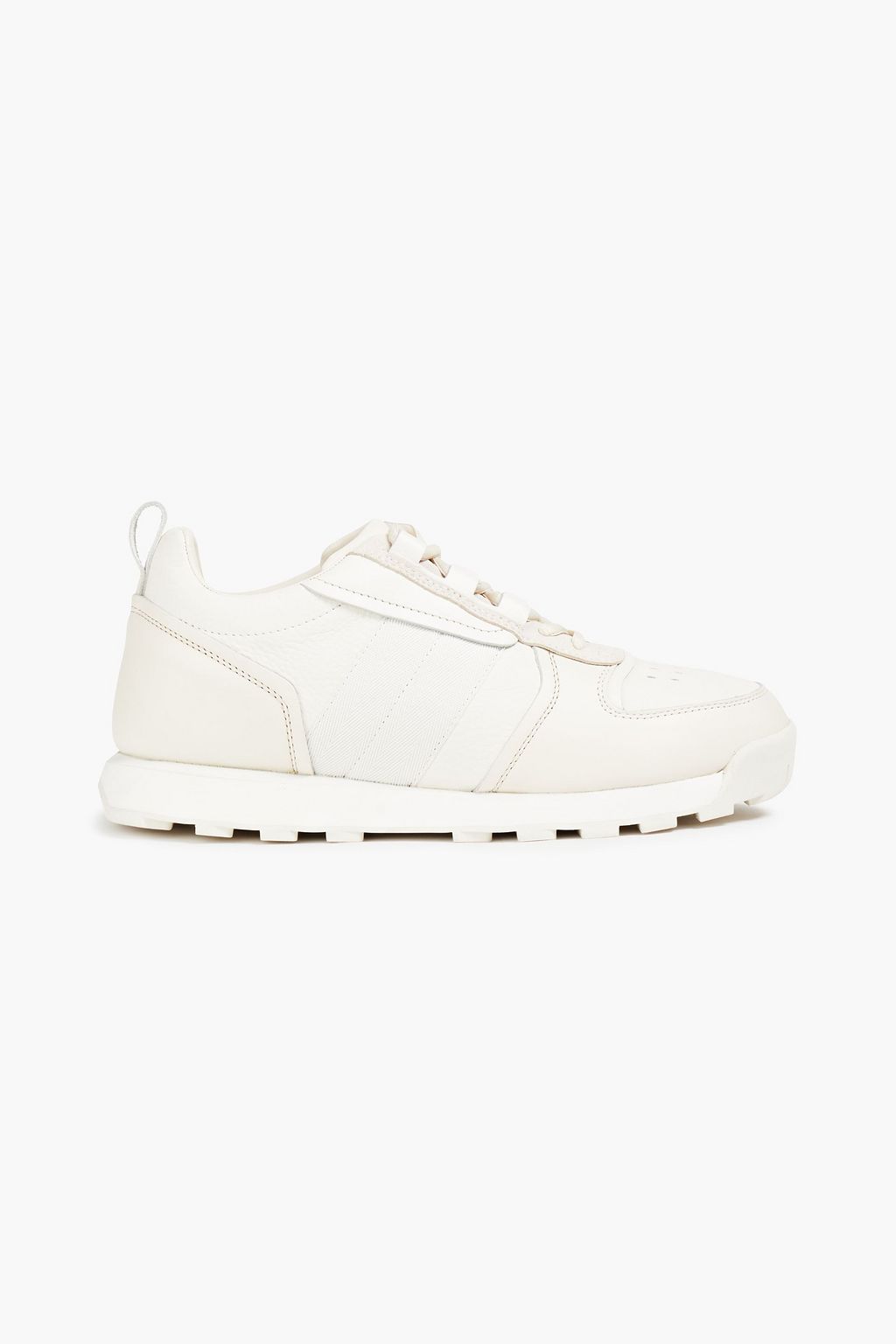 RAG & BONE Grosgrain-trimmed nubuck and leather sneakers | THE OUTNET