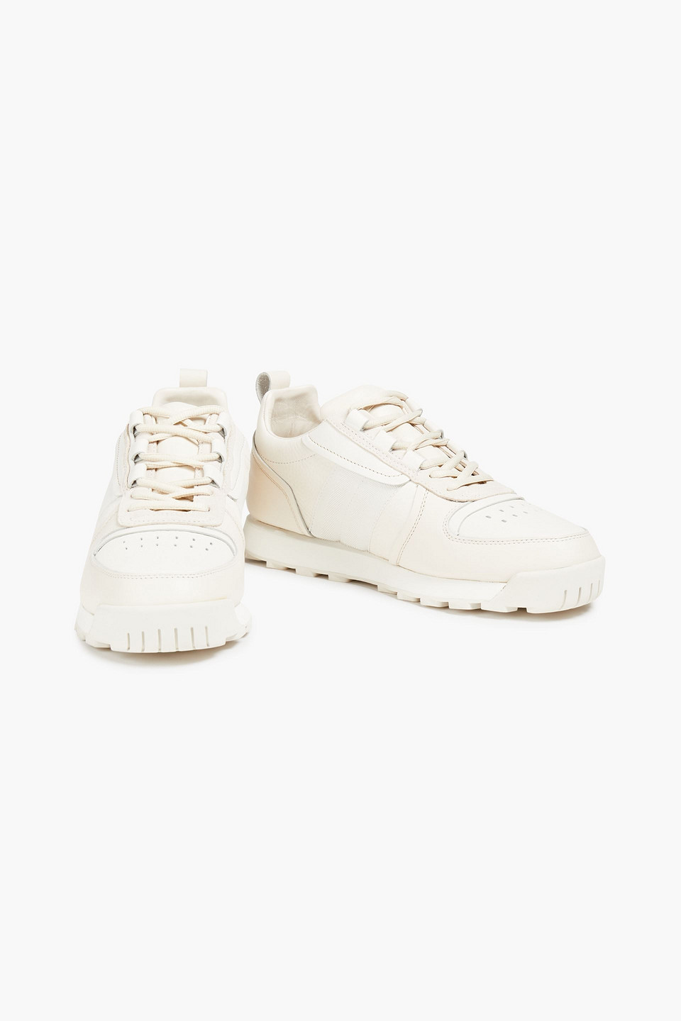 Rag & Bone Man Grosgrain-trimmed Nubuck And Leather Trainers