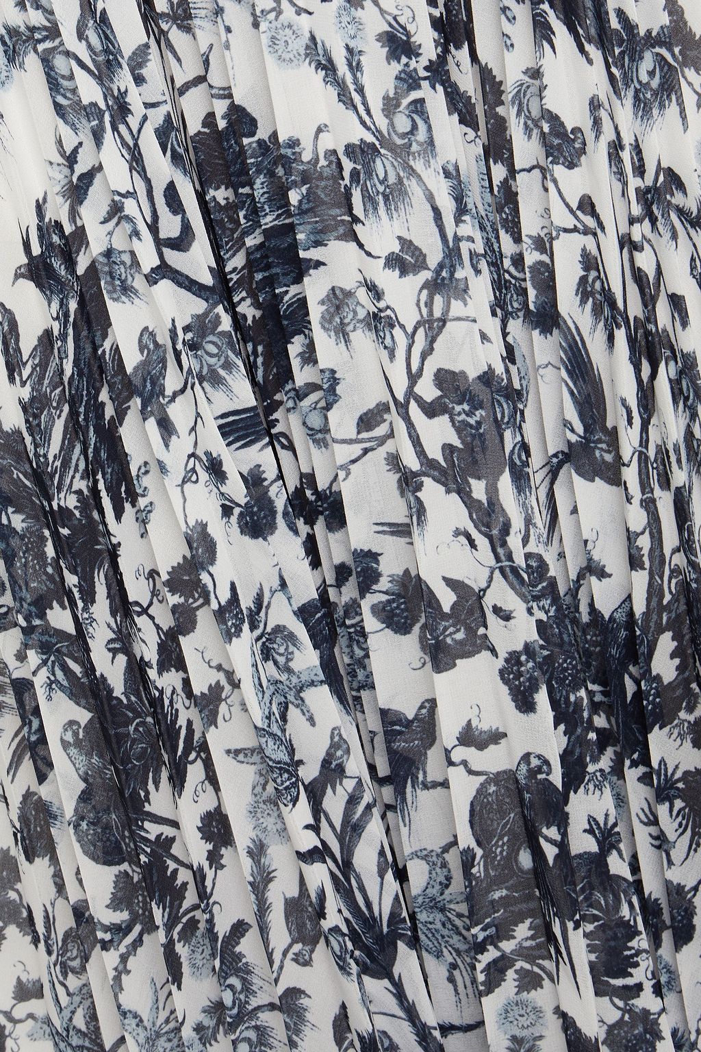 ERDEM Roisin ruffled pleated floral-print voile midi dress