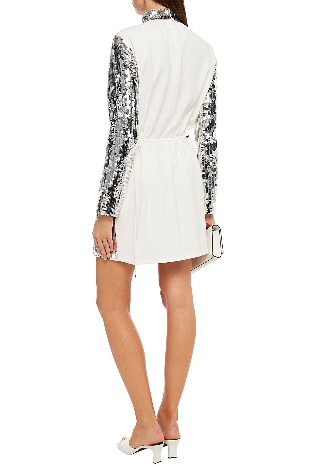 TIBI Avril cutout sequined twill mini dress