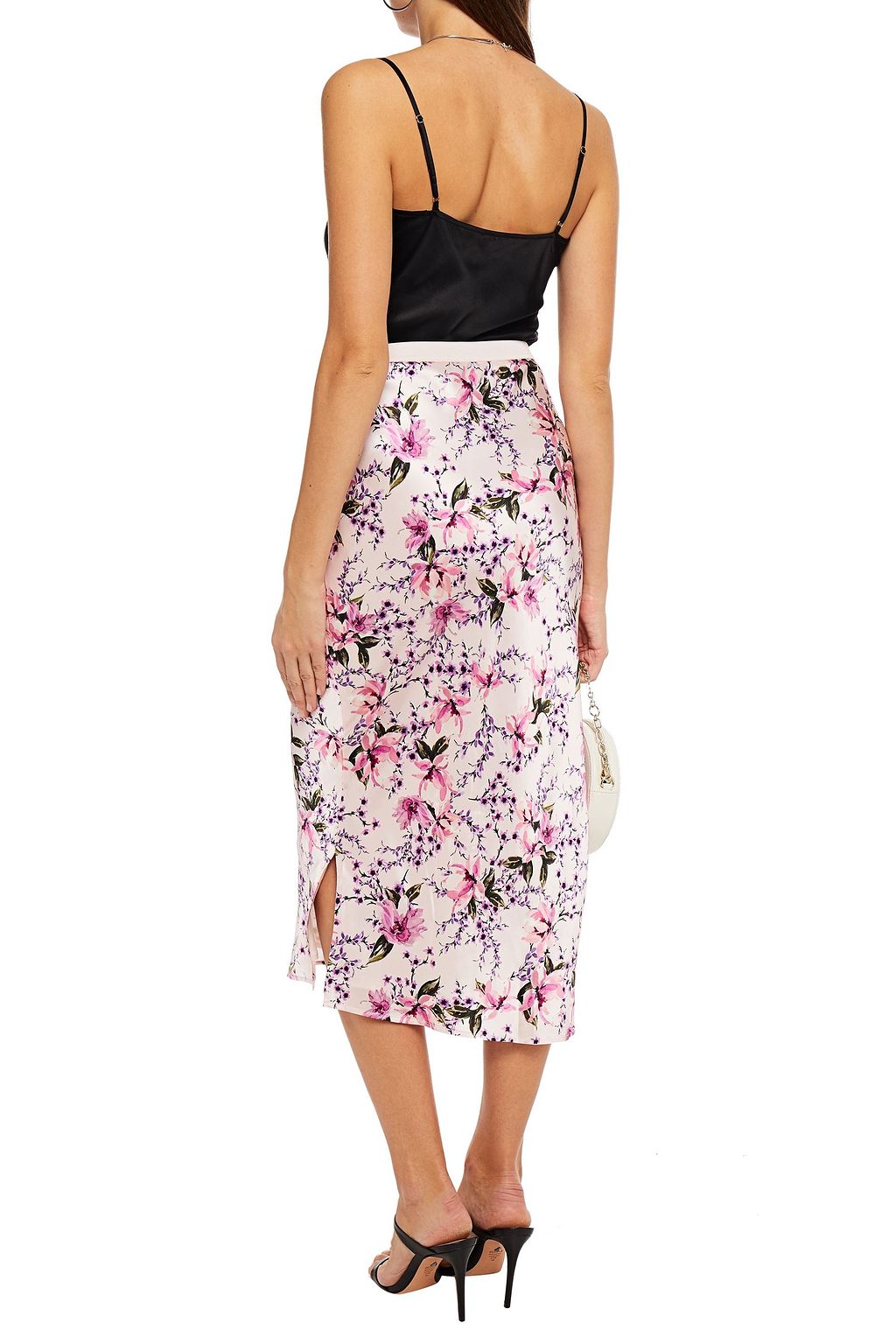 CAMI NYC Jessica floral-print silk-satin midi skirt