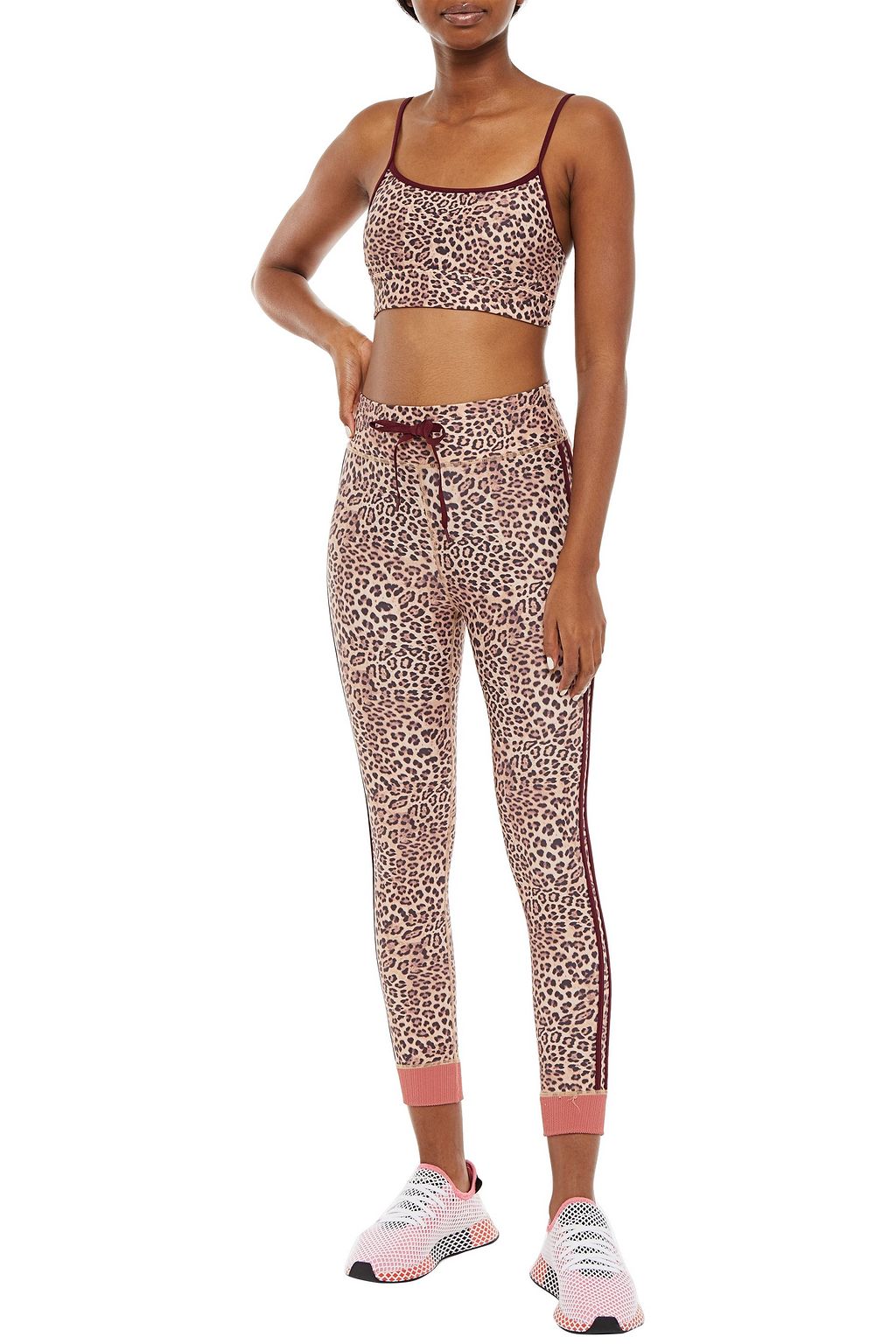 THE UPSIDE Natacha leopard-print stretch sports bra