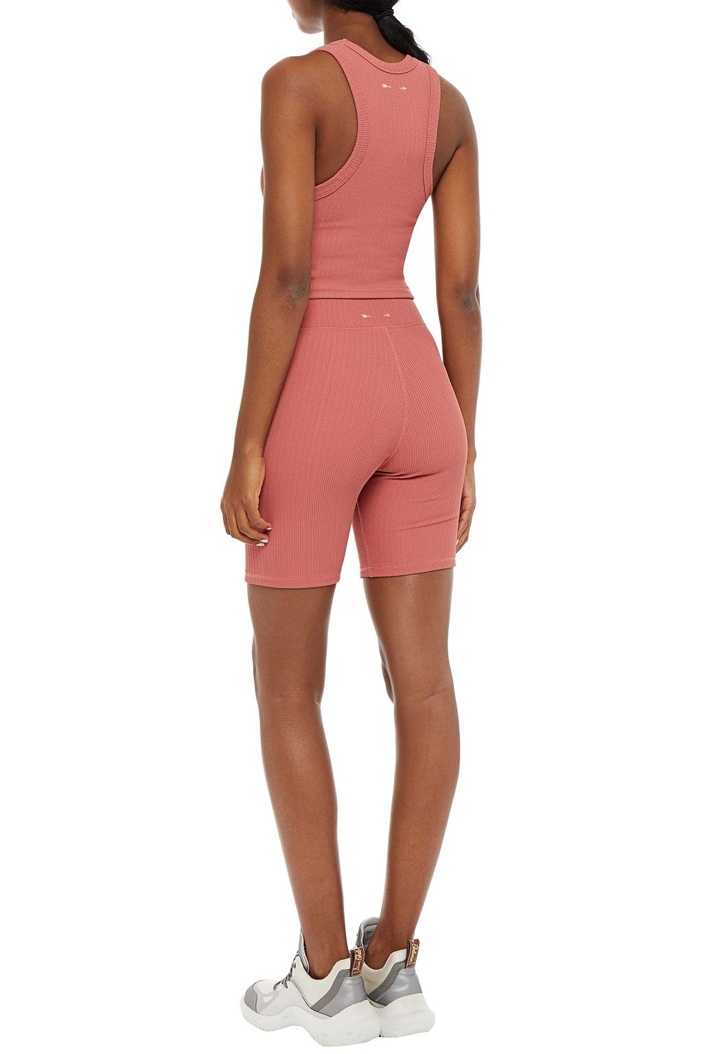 THE UPSIDE Leandra cropped stretch-jacquard top