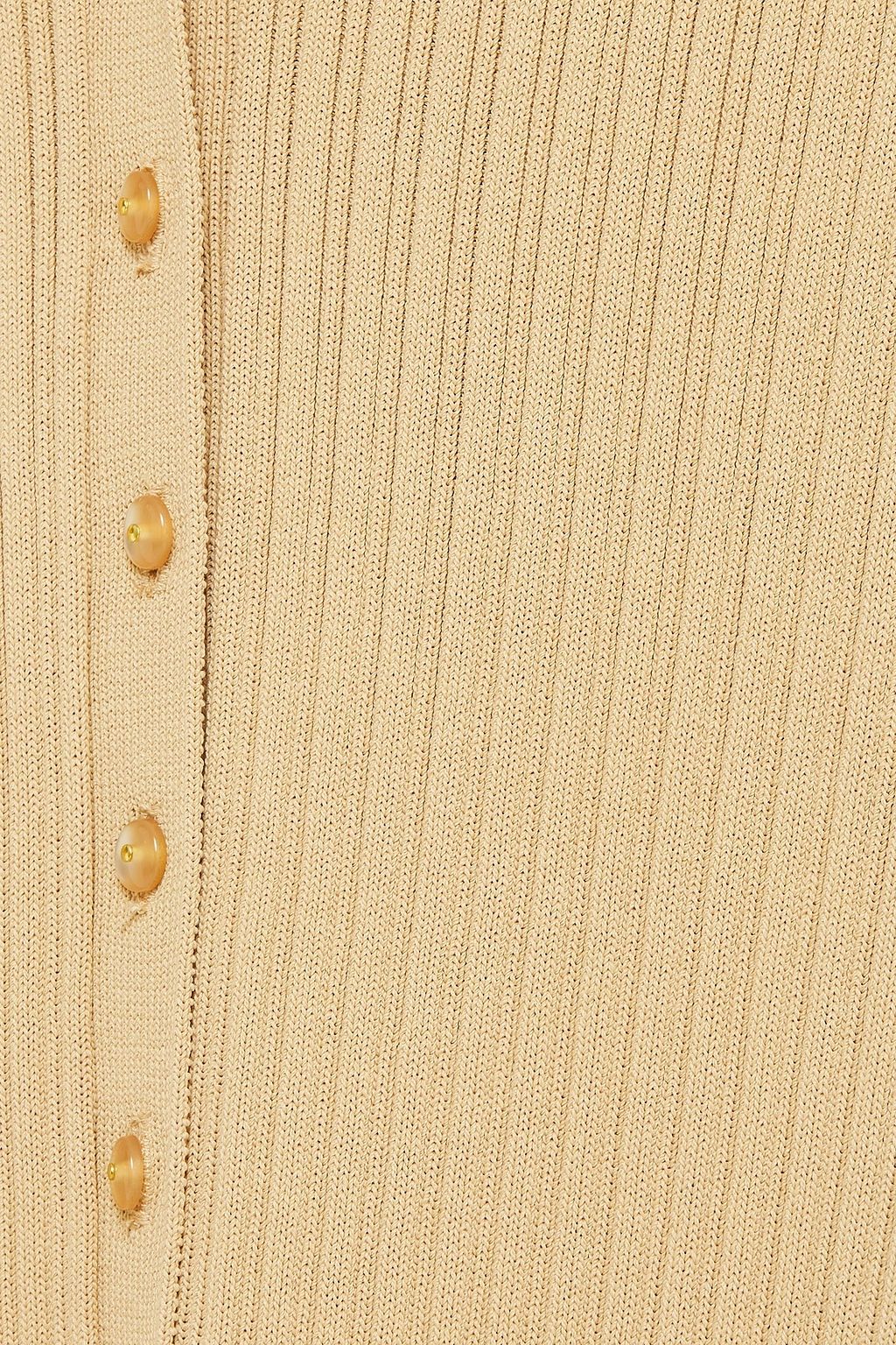 NICHOLAS Ribbed-knit top