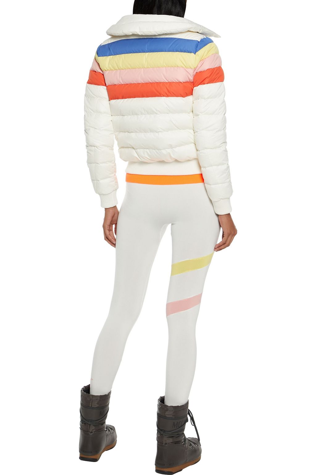 PERFECT MOMENT Queenie quilted striped down ski jacket
