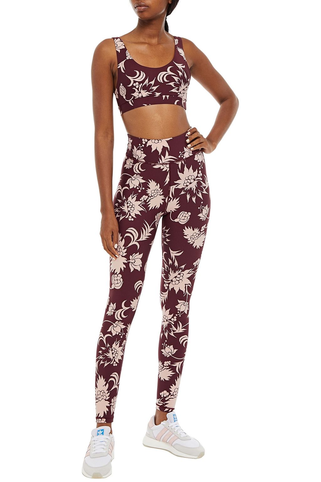 THE UPSIDE Kabuki Daisy printed stretch sports bra