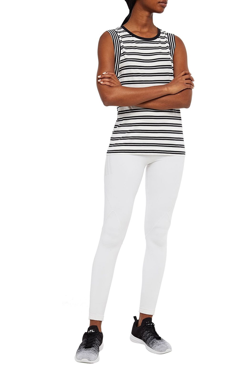 THE UPSIDE Kabuk Muscle striped cotton-jersey tank
