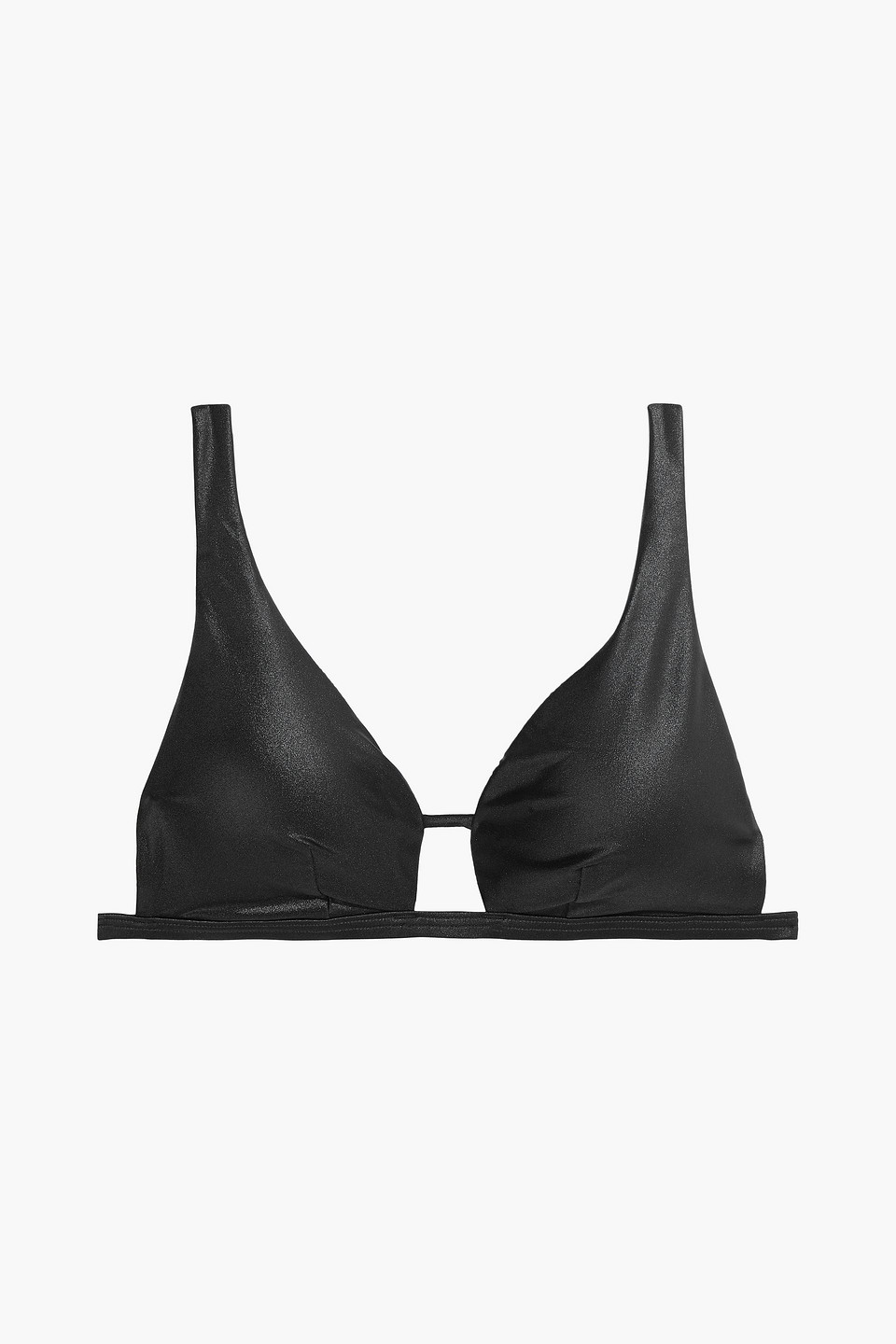 Jets Australia by Jessika Allen Cutout metallic triangle bikini top