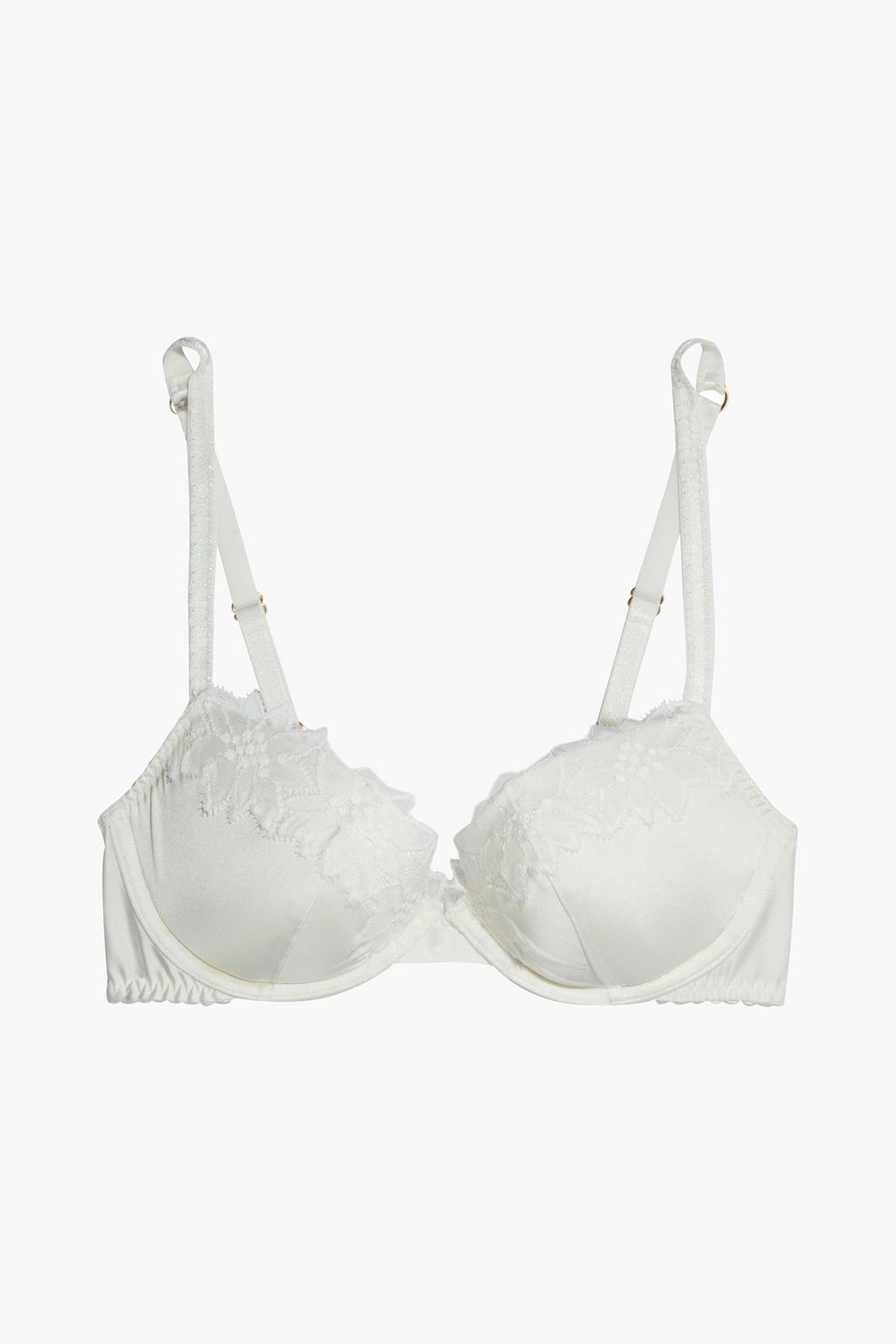 MYLA Colville Mews lace-trimmed silk-blend satin balconette bra