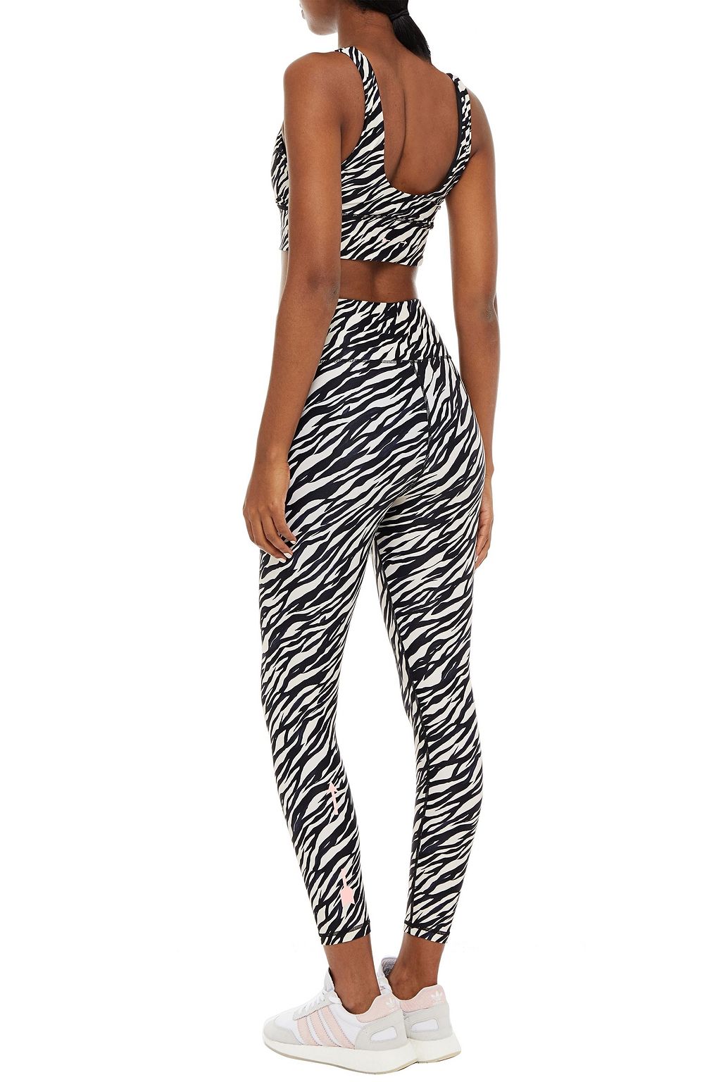 THE UPSIDE Nadiya zebra-print stretch sports bra