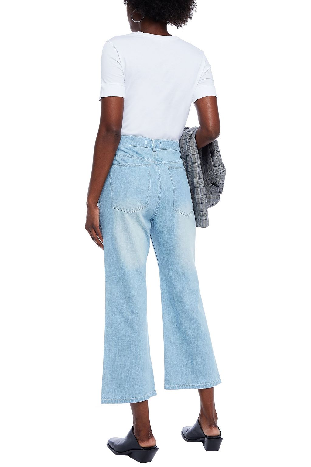 TIBI Cropped high-rise straight-leg pants