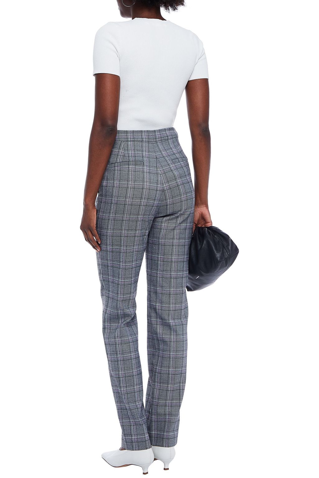 TIBI Checked jacquard tapered pants