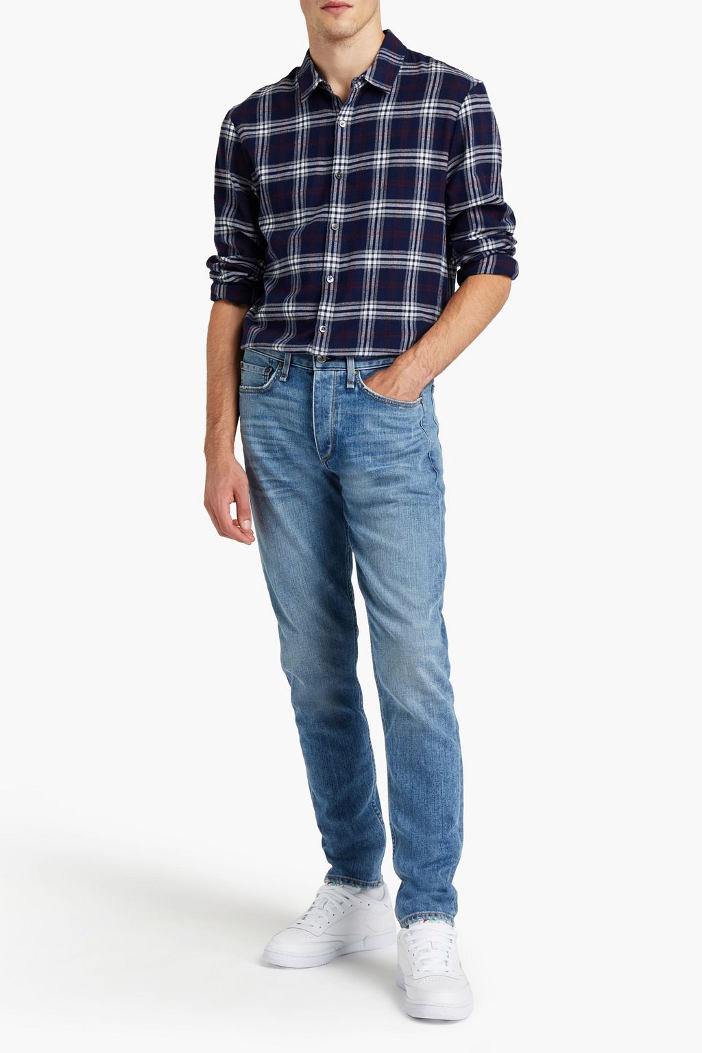 RAG & BONE Slim-fit distressed faded denim jeans