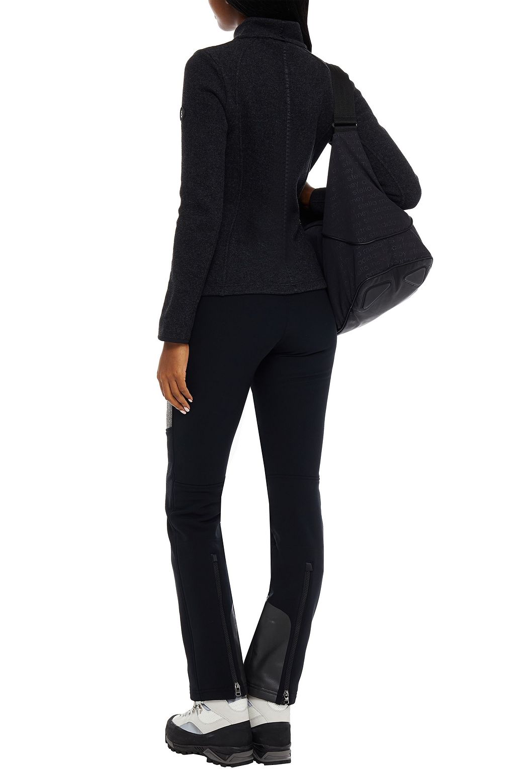 BOGNER Elinora shell-trimmed brushed wool-blend track jacket
