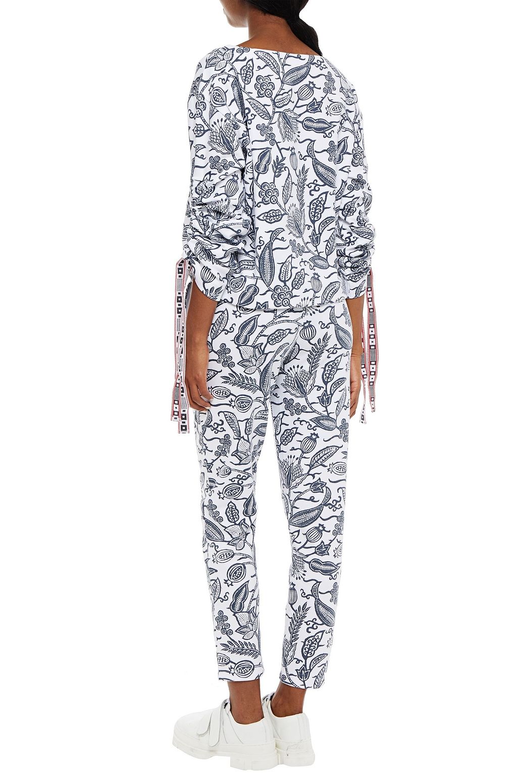 THE UPSIDE Jackie printed cotton-blend jersey track pants