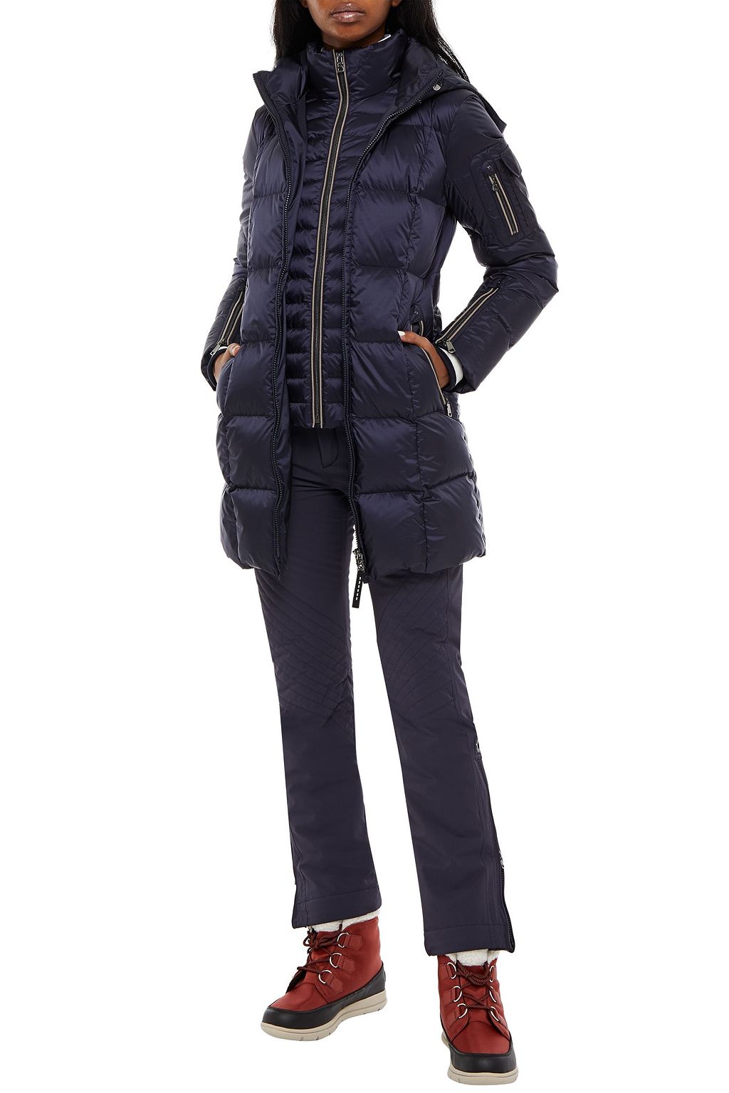 BOGNER Holly quilted hooded down ski jacket