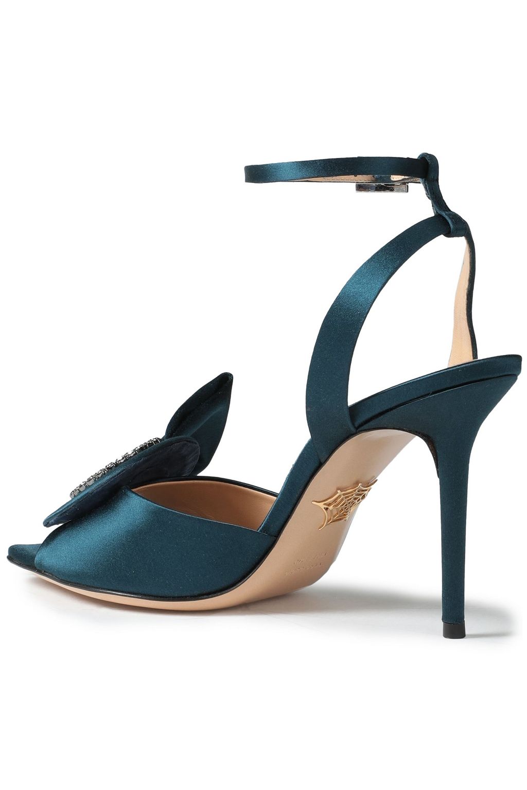 CHARLOTTE OLYMPIA Embellished satin sandals